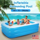 Inflatable Swimming Pools Family Swim Play Center Pool Blow Up Kiddie Pool For F