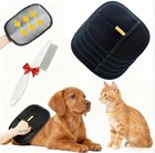5pc Electrostatic Pet Hair Removal Gloves Brush Double-sided Pet Grooming Gloves