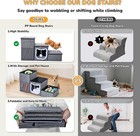 Foldable Pet Ramp Stairs 3 Steps Dog Ladder For High Bed Storage Box
