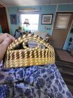 Vintage Gullah Sweet Grass Basket Charleston S c  Handmade By African Americans