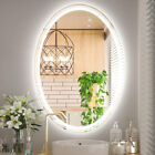Dual Illuminated Led Oval Bathroom Vanity Mirror Anti-fog Hd Hotel Makeup Mirror