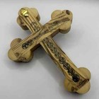 Olive Wood Cross Jerusalem Mother Of Pearl Holy Land Crucifix Wall Hand Made