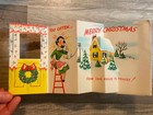 Vintage Unused Pop-up Stand-up Christmas Greeting Card House Window Mid Century