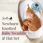 Stroller Society - Newborn Swaddle And Hat Set  Stretchy And Comfortable Baby Sw