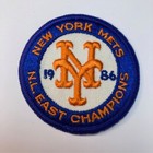 New York Mets Vintage Mlb Embroidered  1986 Nl East Champions  Iron-on Patch