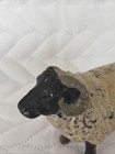 Vtg Primitive Cast Iron Hand Painted Sheep Curly Horned Ram Figurine 5   