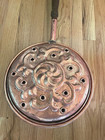 Antique Copper Bed Warmer Turned Wood Handle 34  X 11 