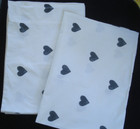 Emily   Meritt Pottery Barn Teen White Black Hearts Standard Pillowcases Two