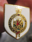 Vintage Estate Enamel Coat Of Arms Armorial Crown Griffin Gold Tone Cufflinks