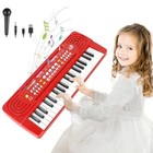 Kids Toy Piano Keyboard For Kids Music Toys For 3  Year Old Electronic Red