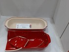 As Is for Parts - Emile Henry Large Bread Loaf Baker  Burgundy Red  4 5 L