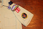 Boy Scouts Of America Bsa Women s Shirt Tan Small 100  Supplex Nylon Sewn Patch