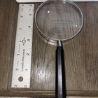 Vintage Classic Handheld Magnifying Glass Bausch   Lome Usa Black Handle 6 5 l 