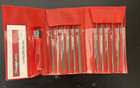 Snap-on Tools Hbfn120b 12pc Mini Miniature Swiss File Set With Handle And Bag