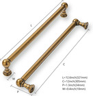2 Pack 12 Inch Hole Center Antique Brass Cabinet Pulls Heavy Duty Solid Cabinet