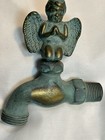 Vintage Brass Garden Angel Faucet spigot Decorative Handle Outdoor Yard