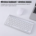 Wireless Keyboard And Mouse Set Waterproof 2 4g For Mac Apple Pc Computer White