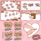 1000 Pcs Valentines Day Wood Heart Confetti Rustic Wedding Table Decorations    
