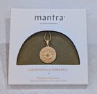 Mantra Brand Mandala Necklace I Am Strong And Powerful 18k Gold Vermeil 
