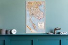 1963 Map Of Thailand Thai History Cartography Decor Fine Art Print