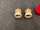 2 Pieces Vintage Antique Electrical Lot Female Brass   Porcelain Sockets