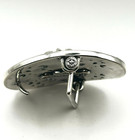 Gothic Cross Belt Buckle Silver Tone Ornate Oval Biker 4 1oz   cckro   