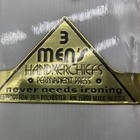 Mens Vintage New Old Stock Handkerchiefs 3 Pack Usa