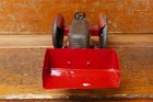 Vintage 1930 s Marx Red   Blue   Yellow Farm Tractor W  Loader 15 1 2    X 7-1 2 
