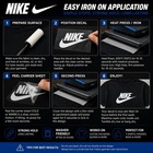 20x White Nike Htv Heat Transfer Vinyl Logos 2    Iron On Decals Pre-cut