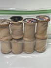 Lot Of  8 Vintage Wooden Sewing Thread Spools 7 Empty 1 With Partial Thread 2 