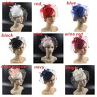 Women Veil Sinamay Mesh Flower Hair Clip Fascinators Hat Fedoras Hat Headband