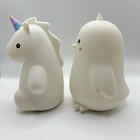 Squish Unicorn   Owl Night Light Silicone Lamp Soft Nursery Usb Rechargeable
