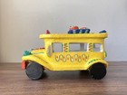 Vintage Mexican Folk Art Yellow Car Figurine Signed By Gerardo Ortega