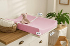 Muslin Changing Pad Cover Set Of 2 Dusky Pink   Beige 32x16 Soft Fitted Baby
