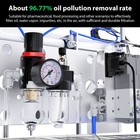 Pt1 4 Air Compressor Filter Oil Water Separator Trap Tools With Regulator Gauge