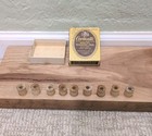 Antique Corticelli  midget Darning Silk  Box   Nine Wooden Spools  spools Only 