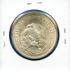 1948 Mexico 5 Peso Cuauht  moc Silver Coin  71 Bu Brilliant Uncirculated 