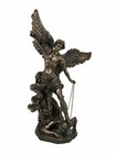 Huge 48 Inch St  Michael The Archangel Cold Cast Bronzed Statue Saint