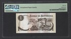 Botswana One Pula Nd 1976  P1a Uncirculated Grade 66