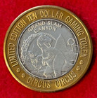 Las Vegas Circus Circus grand Slam Canyon  10 Gaming Token -  999 Silver