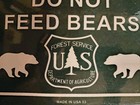 Vintage Us Forest Service Do Not Feed Bears Porcelain Sign National Park Service