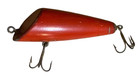 Moonlight Zig Zag Early Vintage Wood Fishing Lure Rare Red 3  Nice  