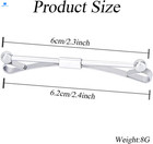 2pcs Mens Tie Clips Shirt Collar Clip Necktie Bar Pinch With   