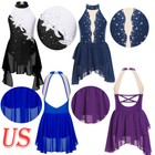 Us Kids Girls Lyrical Modren Dance Dress Latin Ballet Dance Performance Costume
