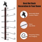 Cowboy Hat Rack Holder 6 Pieces Wall Mount Western Style Organizer With Metal