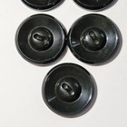 Vintage Buttons Approx 40 Black Round Flat Sz Style Vary Sew Craft Art Projects