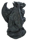 Poised Protector Winged Gargoyle Statue Guardian Gray 