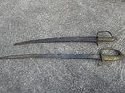 Original French Antique Lot 2 Short Sword Briquet Revolutionary War   1830