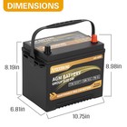 Group 24f Platinum Agm Battery 12v 70ah Rechargeable Automotive Car Batteries
