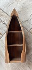 Vintage 16  Wooden Boat Shelf With Matching Oars     Complete Set